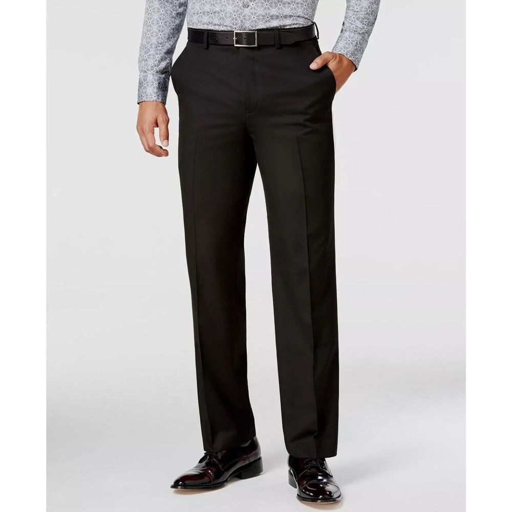 Sean John Men's Classic-Fit Black Solid Pants Black Size 42X32